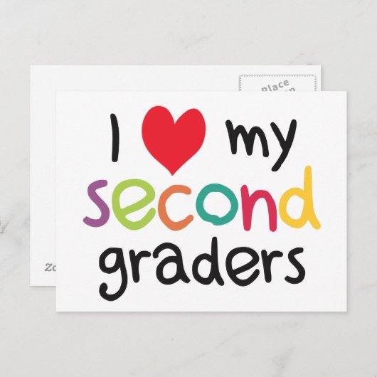 Iハートマイセカンドグレーダーズ先生ラブ ポストカード (正面/裏面)