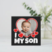 Iハートマイソンパーソナライズされたフォトフラットカード (スタンド正面)