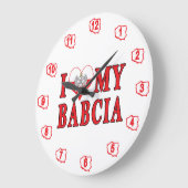 Iハートマイバブシア ラージ壁時計 (傾斜)