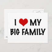 Iハートマイビッグファミリー ポストカード (正面/裏面)