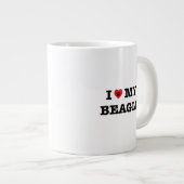 Iハートマイビーグルジャンボコーヒーマグ ジャンボコーヒーマグカップ (正面右)