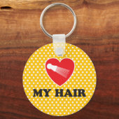 Iハートマイヘアファッション キーホルダー (正面)