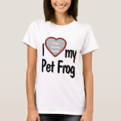 Iハートマイペットのカエル – Tシャツのフォトドロップ Tシャツ (正面)