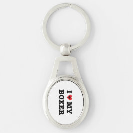 Iハートマイボクサーメタルキーチェーン キーホルダー