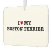 Iハートマイボストンテリアカーエアフレッシュナー カーエアーフレッシュナー (左)