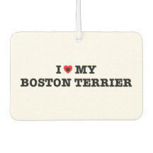 Iハートマイボストンテリアカーエアフレッシュナー