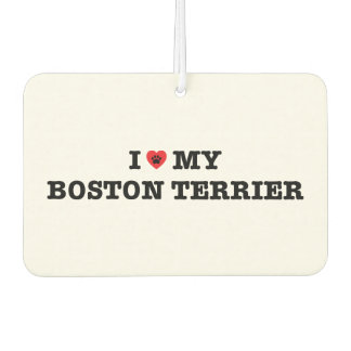 Iハートマイボストンテリアカーエアフレッシュナー カーエアーフレッシュナー