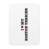 Iハートマイボストンテリアフレキシブルマグネット マグネット (縦)
