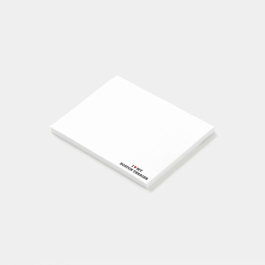 Iハートマイボストンテリア投稿ノート ポストイット (アングル)