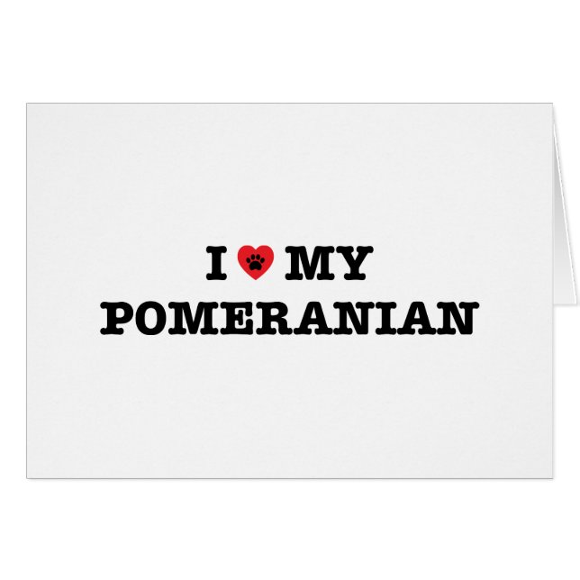 Iハートマイポメラニア犬 (正面横)