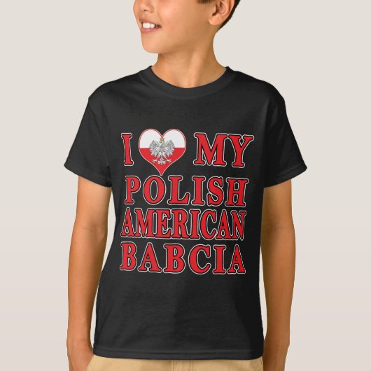 Iハートマイポーランドアメリカンバブシア Tシャツ (正面)