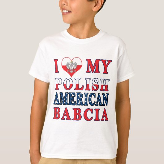 Iハートマイポーランドアメリカンバブシア Tシャツ (正面)