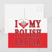 Iハートマイポーランドバブシア ポストカード (正面/裏面)
