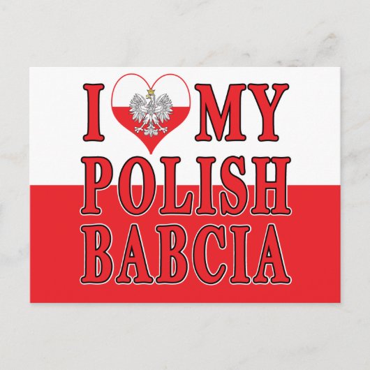 Iハートマイポーランドバブシア ポストカード (正面)