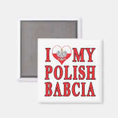 Iハートマイポーランドバブシア マグネット (正面/裏面)