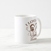 Iハートマイヨークシャーテリアパーソナライズされたコーヒーマグ コーヒーマグカップ (正面右)