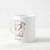 Iハートマイヨークシャーテリアパーソナライズされたコーヒーマグ コーヒーマグカップ (正面左)