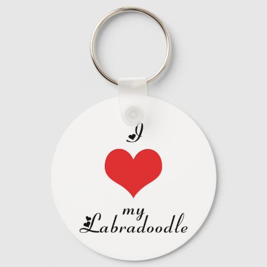 Iハートマイラブラドールキーチェーン キーホルダー (正面)