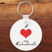 Iハートマイラブラドールキーチェーン キーホルダー (正面)