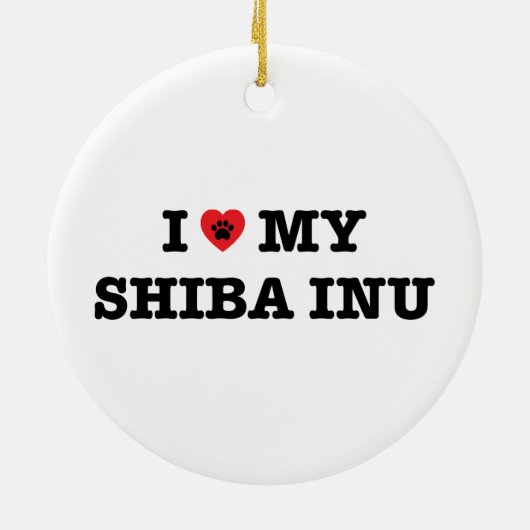 Iハートマイ柴犬オーナメント セラミックオーナメント (裏面)