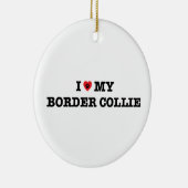 Iハートマイ縁どコリー セラミックオーナメント (右)