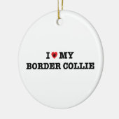 Iハートマイ縁どコリー セラミックオーナメント (左)