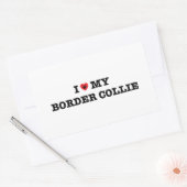 Iハートマイ縁どコリー 長方形シール (封筒)