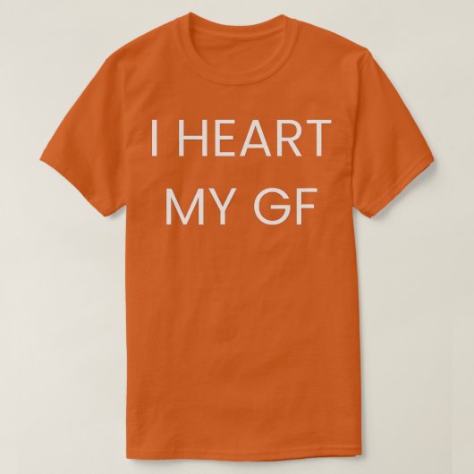 IハートマイGFラブガールフレンド Tシャツ (デザイン正面)