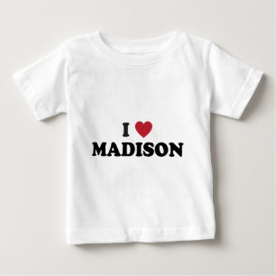 Iハートマディソンウィスコンシン ベビーTシャツ