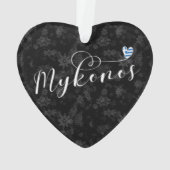 Iハートミコノス，ギリシャ オーナメント (裏面)