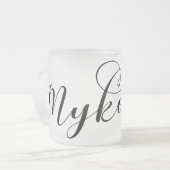 Iハートミコノス,ギリシャ フロストグラスマグカップ (正面左)