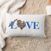 Iハートミシガン – ペトスキー石 ランバークッション (ブランケット)