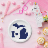 Iハートミシガン ペーパープレート (パーティー)