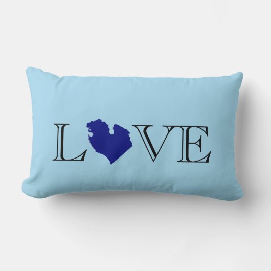 Iハートミシガン ランバークッション (正面)