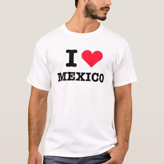 IハートメキシコホワイトI Love Mexico White Tシャツ (正面)