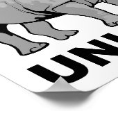 IハートユニコーンRhinoポスタおもしろいー ポスター (角)