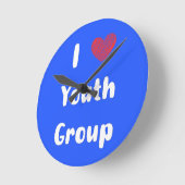 Iハートユースグループウォールクロック ラウンド壁時計 (傾斜)