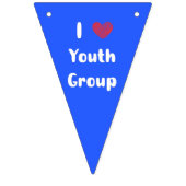 Iハートユースグループバンティングバナー バンティングフラッグ (第1の旗)