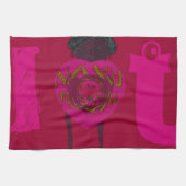 iハートユーナクペンダサナハッピーバレンタインデー キッチンタオル (横)