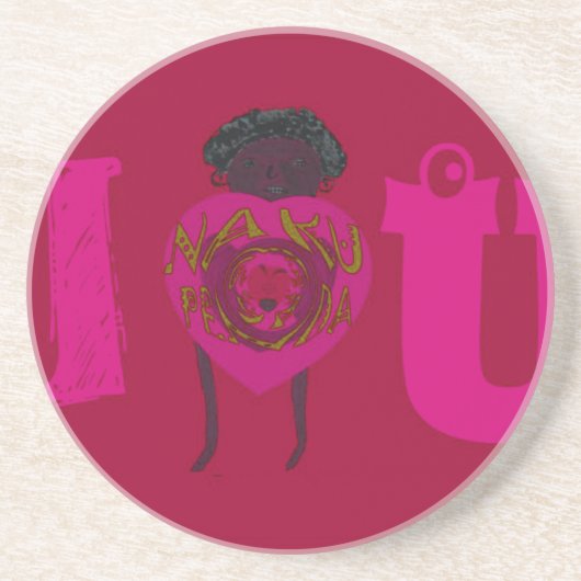 iハートユーナクペンダサナハッピーバレンタインデー コースター (正面)