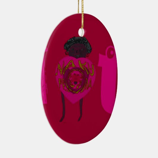 iハートユーナクペンダサナハッピーバレンタインデー セラミックオーナメント (右)