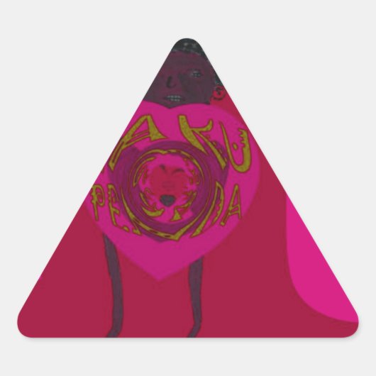 iハートユーナクペンダサナハッピーバレンタインデー 三角形シール (正面)