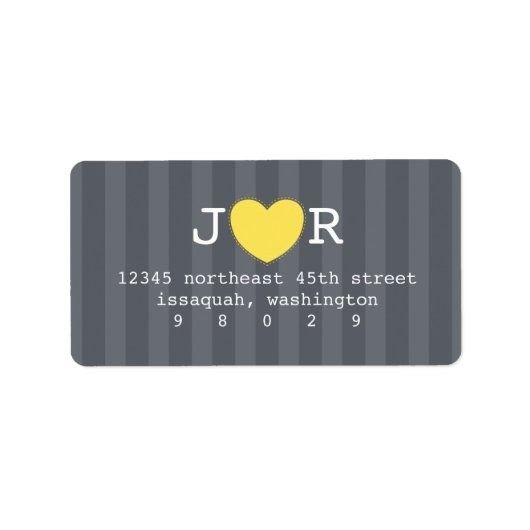 Iハートユー住所 シール (正面)