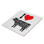 Iハートラブビーフブッチャーシェフ調理師 タイル (側面)