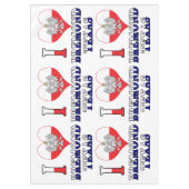 Iハートラブブレモンドテキサス州 テーブルクロス (正面)