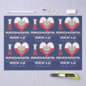 Iハートラブブレモンドテキサス州 薄葉紙 (クラフト)