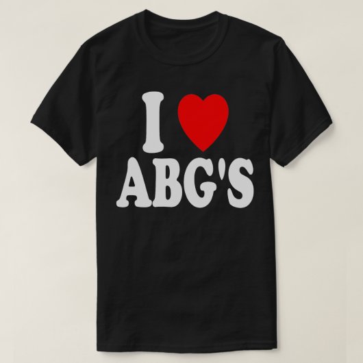 IハートラブABGsアジアンガールABGボババディスバブ Tシャツ (デザイン正面)