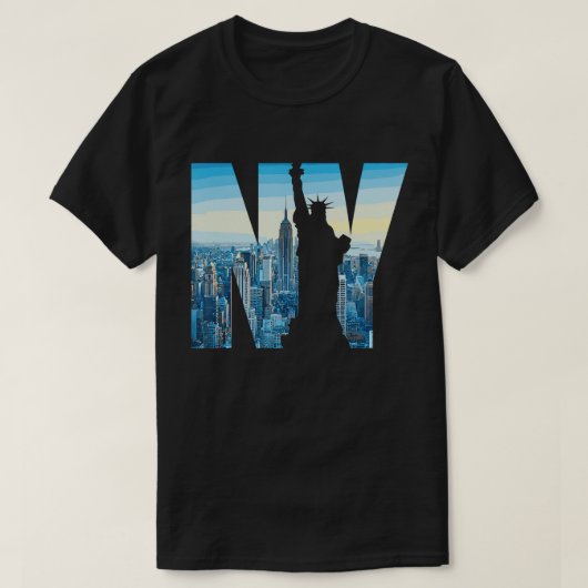 IハートラブNYニューヨークシティNYCクラシックフォント Tシャツ (デザイン正面)