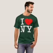 IハートラブNYニューヨークシティNYCクラシックフォント Tシャツ (正面フル)