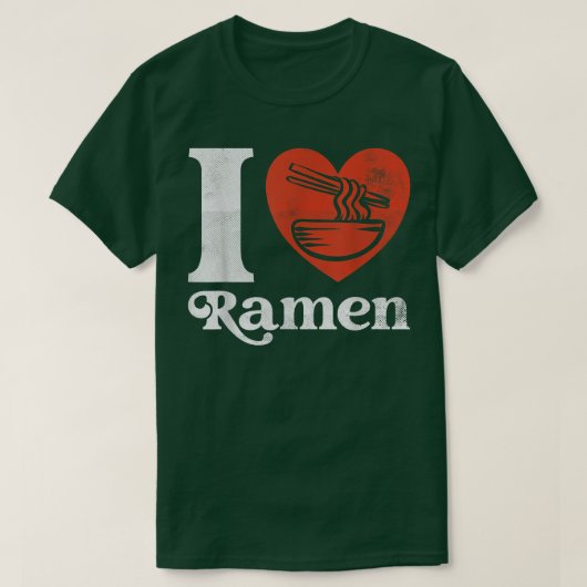 Iハートラーメン Tシャツ (デザイン正面)